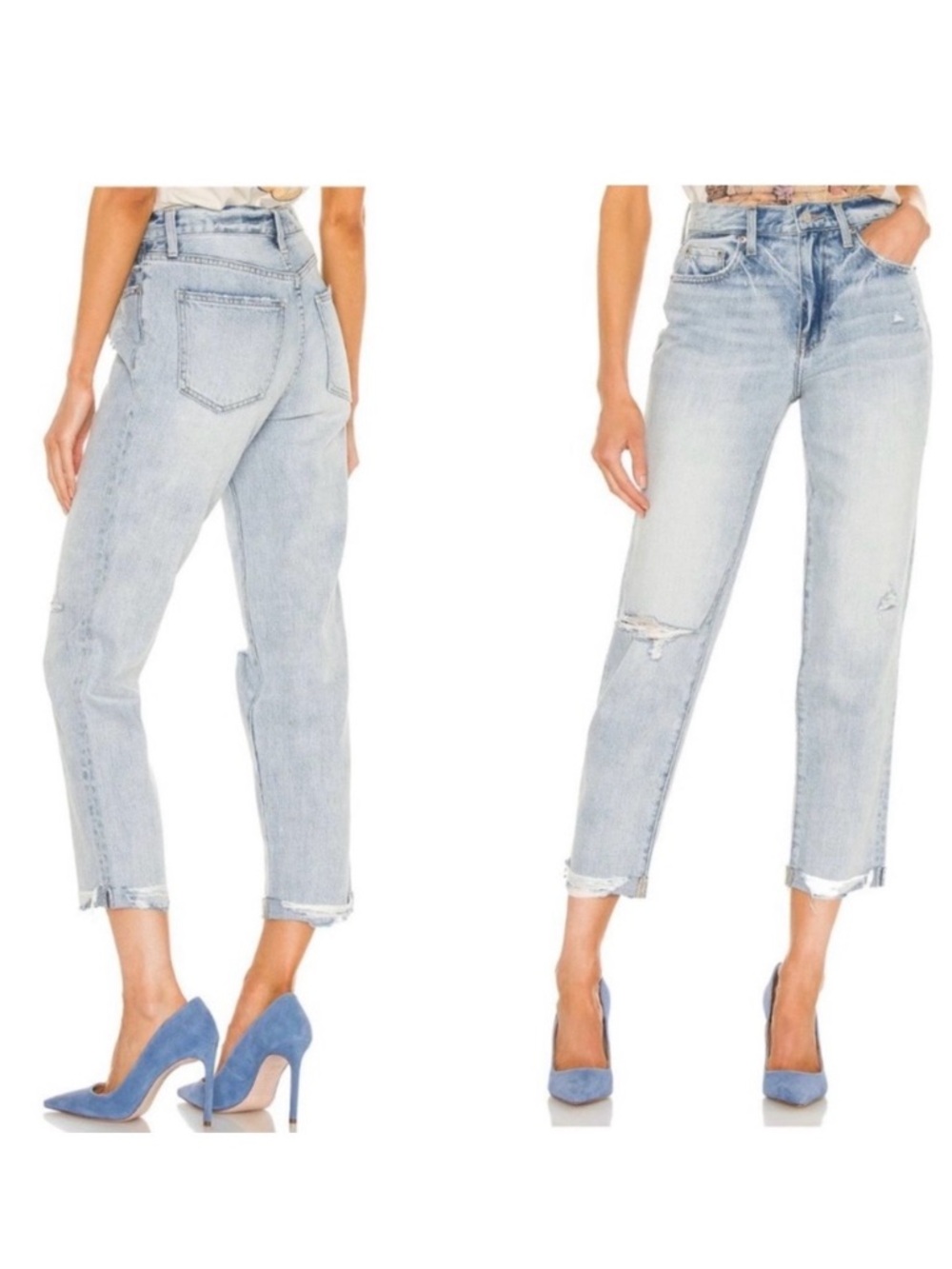 PISTOLA Presley High Rise Relaxed Roller Destroyed Knee Mom Jeans Size 26 BMS
